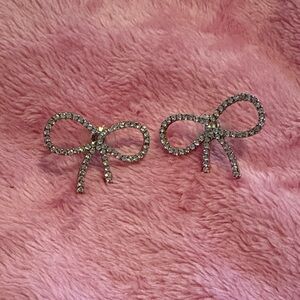 Target Silver Bow Earrings